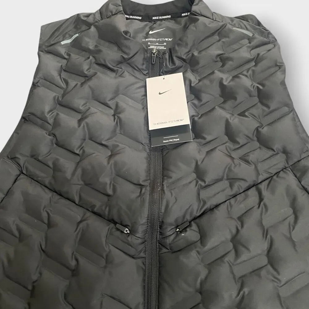 Nike Therma-FIT ADV Repel Down Fill Black Running Vest Mens size XL New
